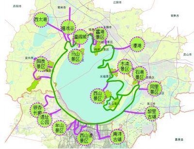 环太湖风景路工程启动 串起江浙7市县13景区(