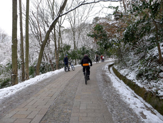 2012年12月最后一场雪的紫金山骑行